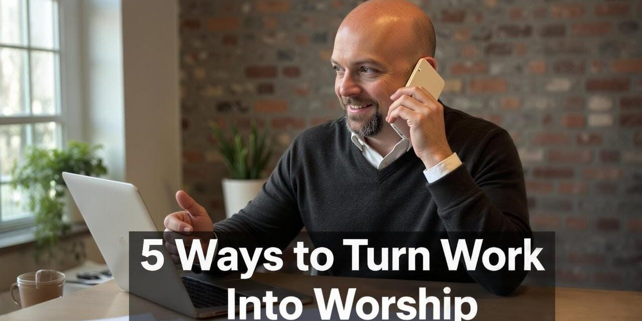 5 Ways to Worship God While You Work